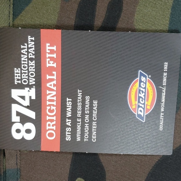 Dickies Men's Original 874 Work Pants ~ Hunter Green Camo ~ 30W x 32L - Picture 8 of 13